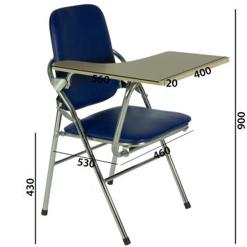 Ghế liền bàn có tay viết gấp gọn